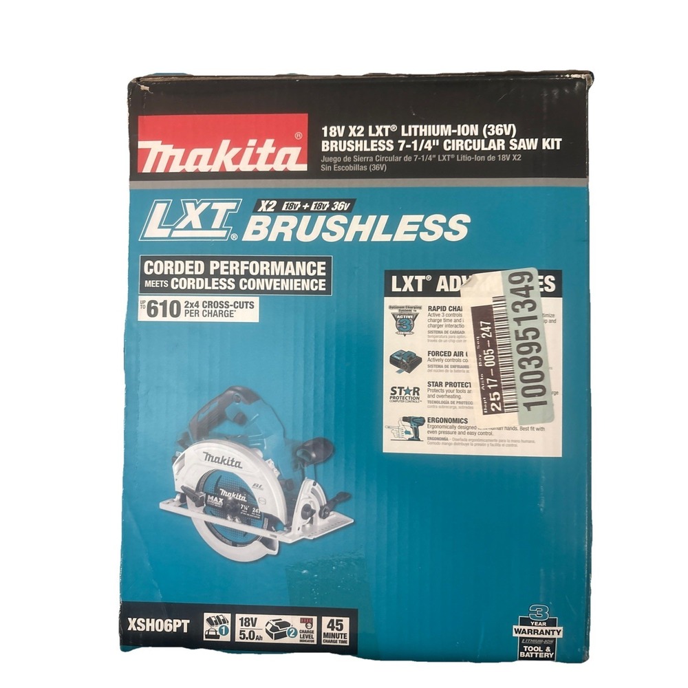 Makita XSH06PT 36V X2 LXT Cordless Circular Saw Kit